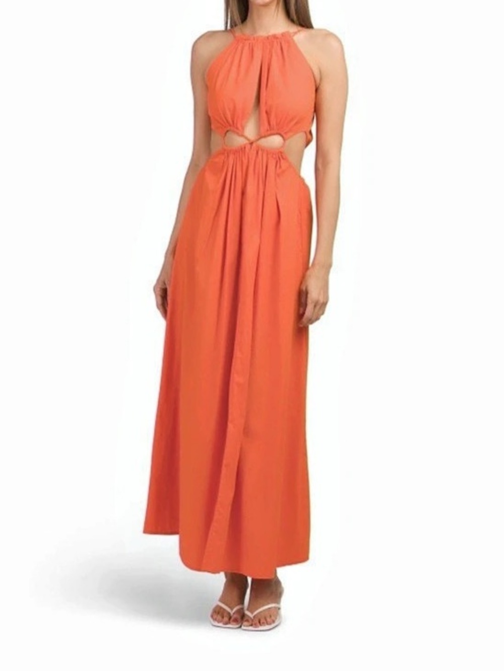 Cutout Maxi Dress in Orange Like New